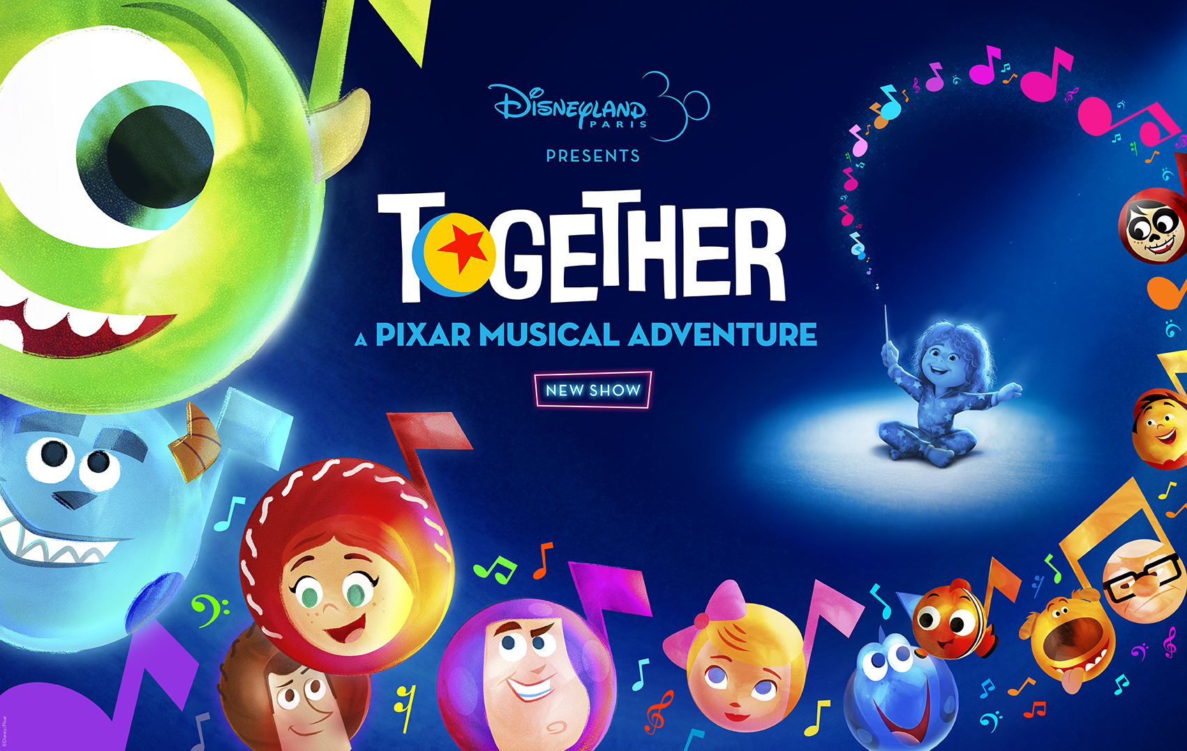 together a pixar musical adventure, Disneyland Paris PR, Pixar PR, travel PR, celebrity PR, celebrity PR agency, entertainment PR, entertainment PR agency, media brands PR, kids and family PR   