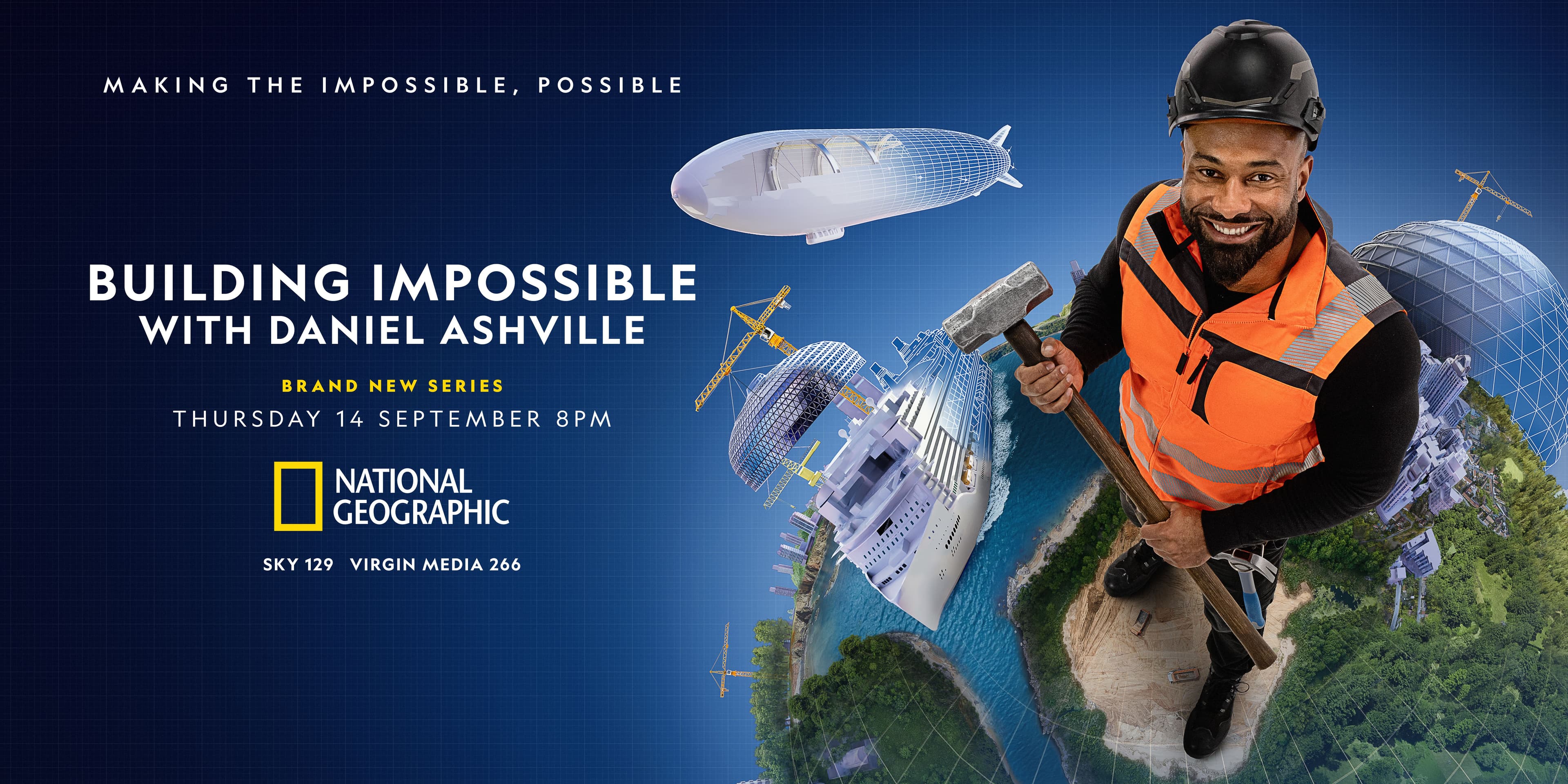 Building Impossible with Daniel Ashville, MCPR, Mark Collins PR, TV PR, entertainment PR, celebrity PR